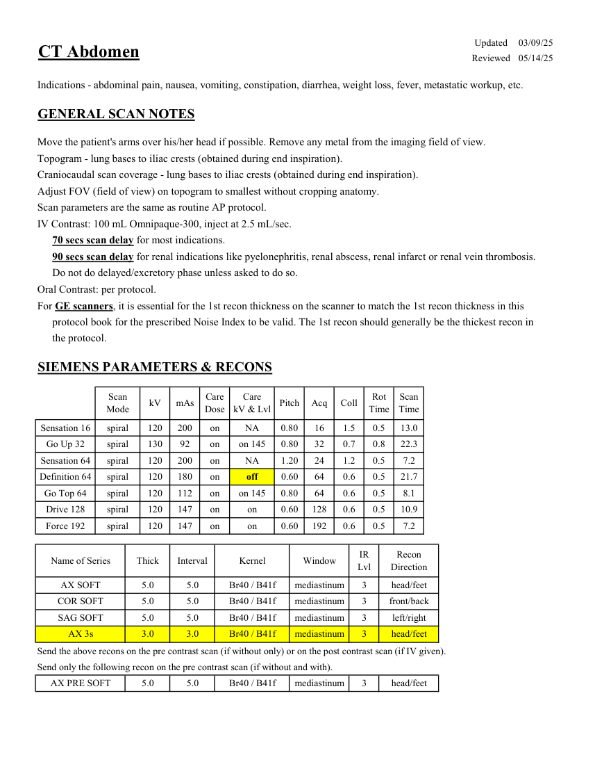 Abdomen de rutină — pagina 1