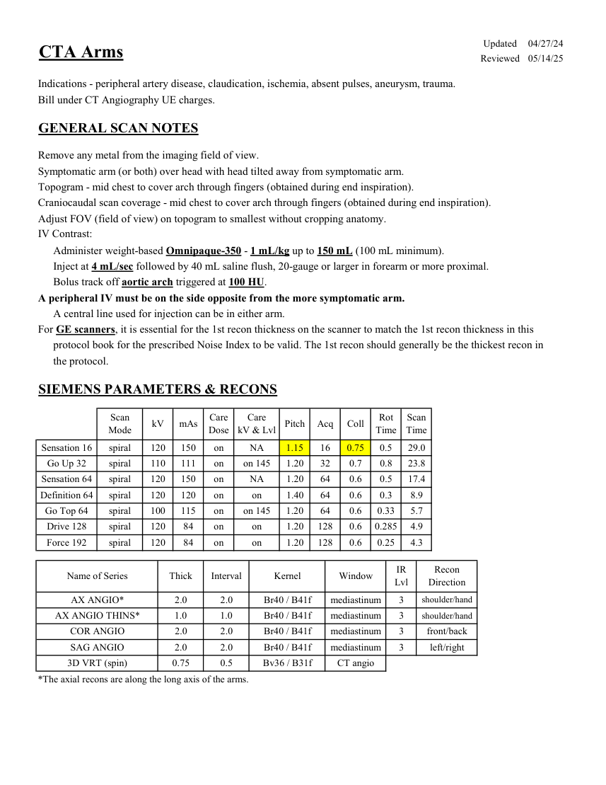 Angio-CT membre superioare — pagina 1