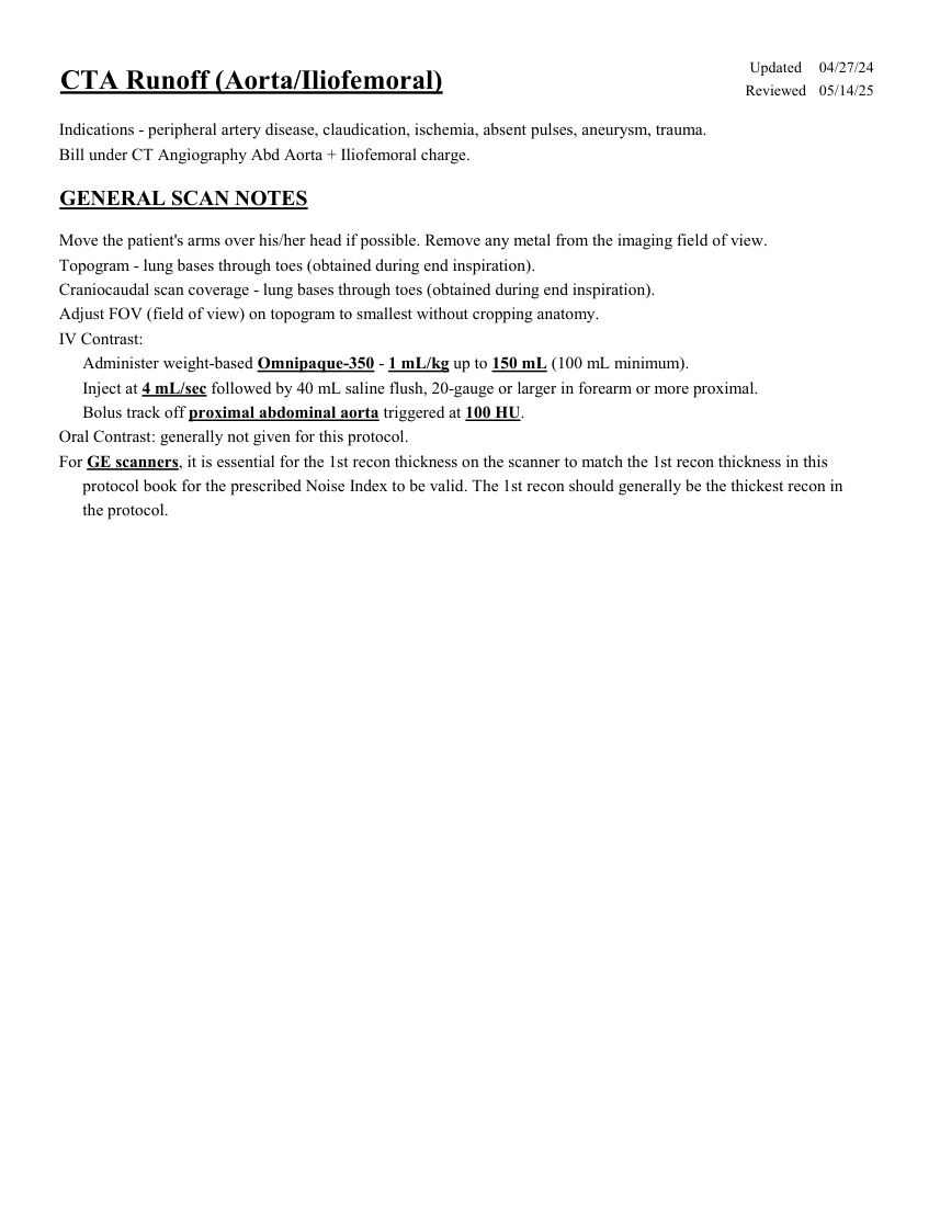 Angiografie runoff — pagina 1
