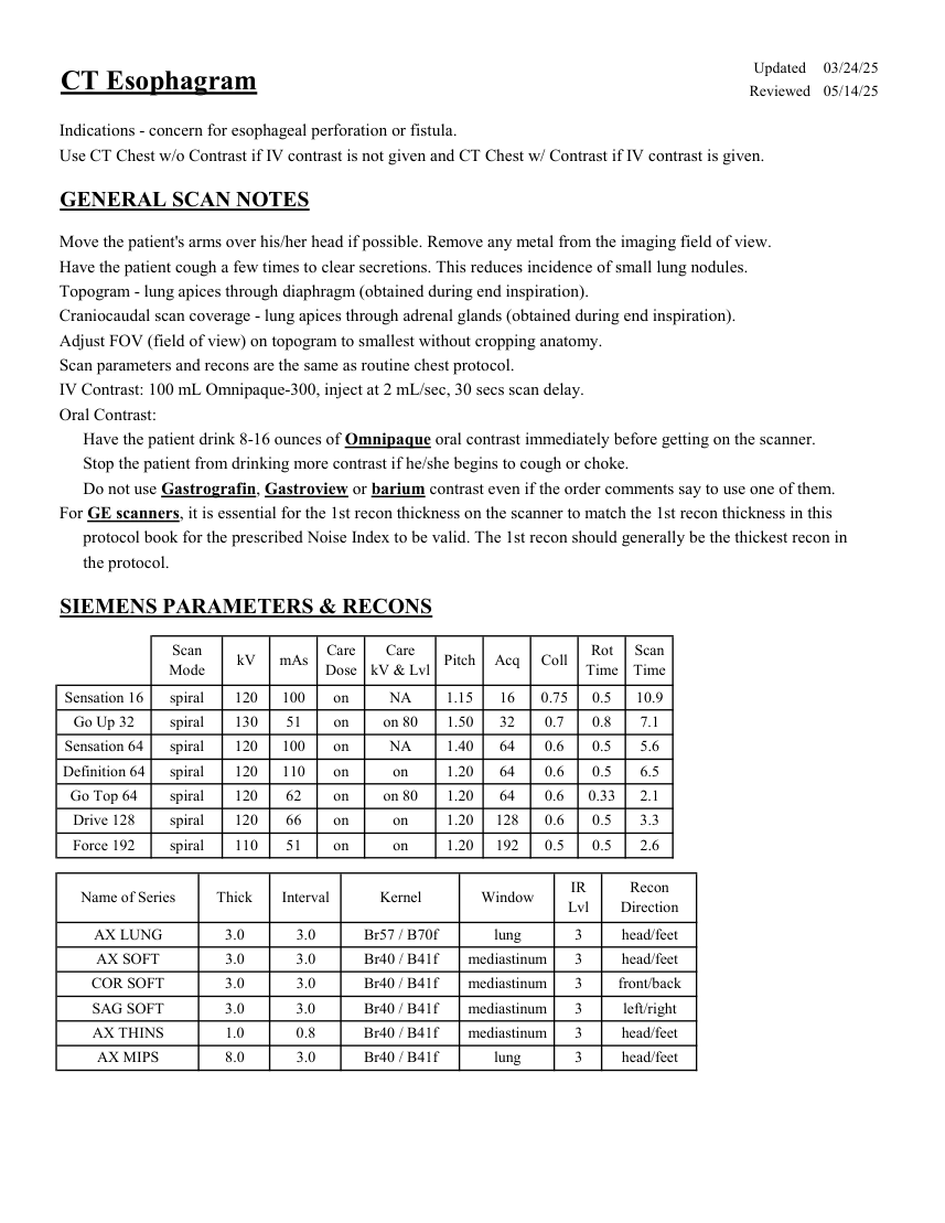 Esofagografie — pagina 1