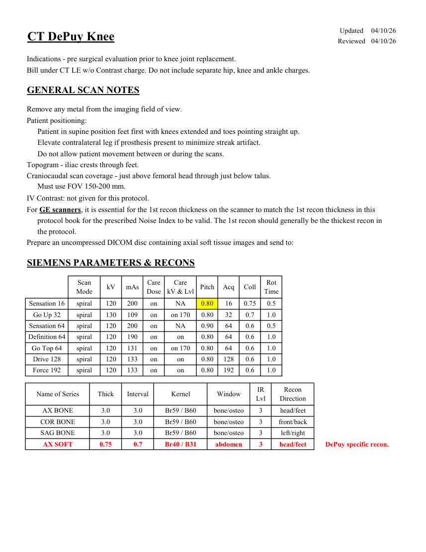 Genunchi DePuy — pagina 1