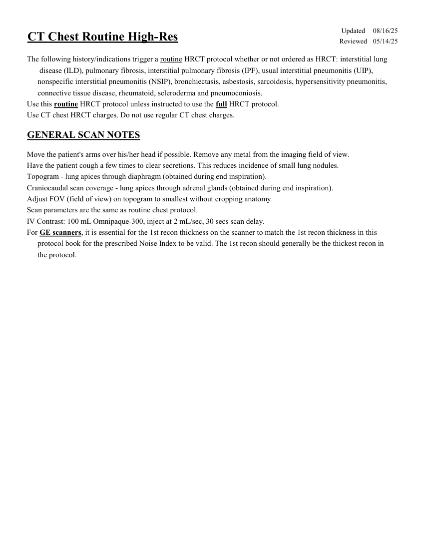 HRCT de rutină — pagina 1