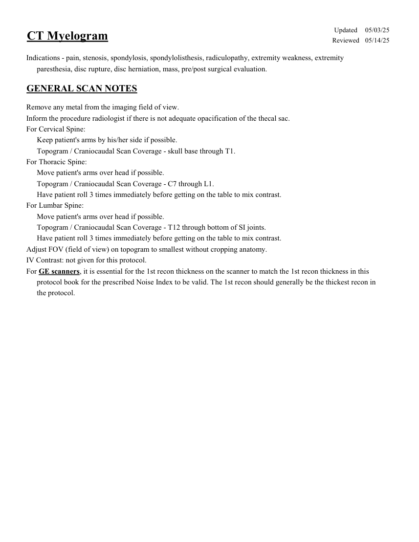 Mielografie — pagina 1