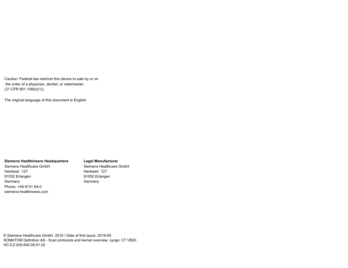 Parametri aparat: Definition AS 64 Protocols (VB20) — pagina 16