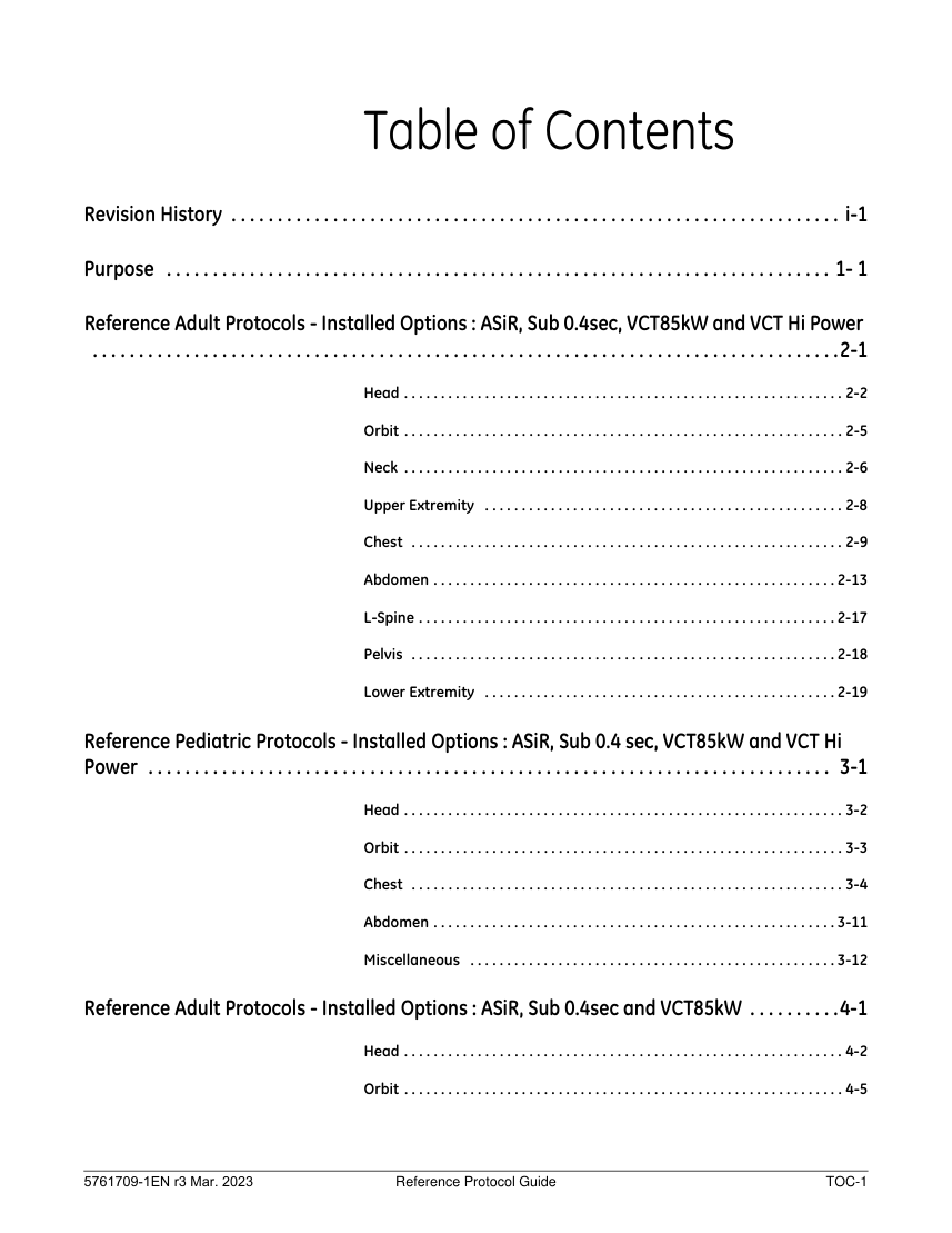 Parametri aparat: GE LS VCT 64 Protocols — pagina 3