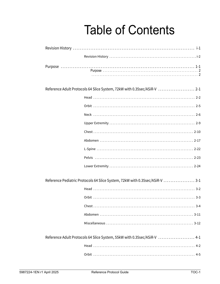 Parametri aparat: GE Revolution Maxima 64 Protocols — pagina 3
