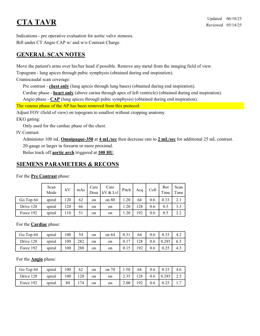 Planificare TAVR — pagina 1