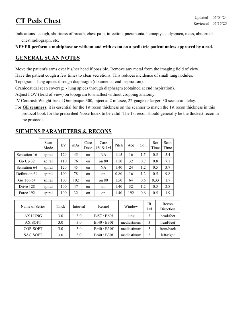 Torace pediatric — pagina 1