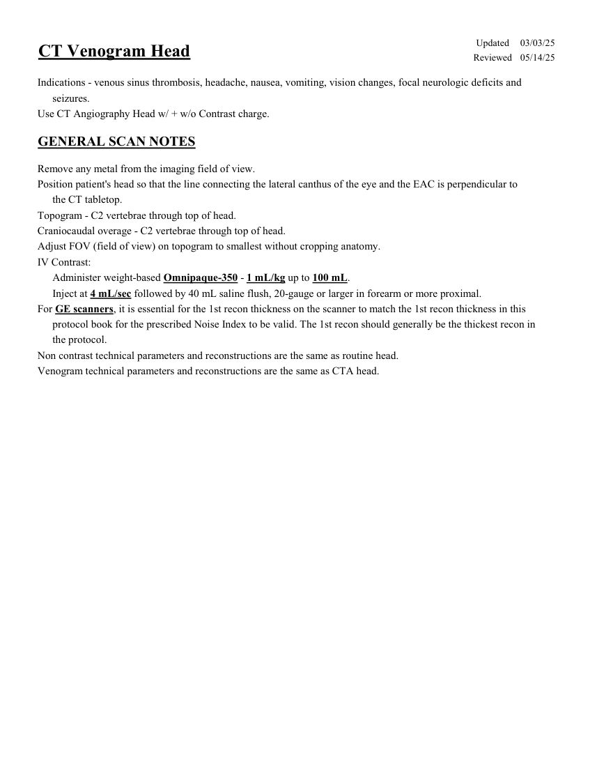 Venografie cerebrală — pagina 1