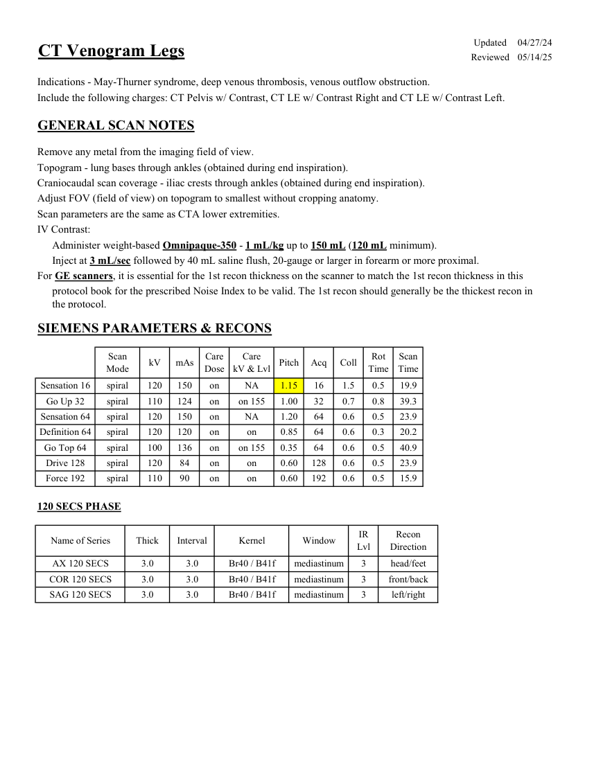Venografie membre inferioare — pagina 1