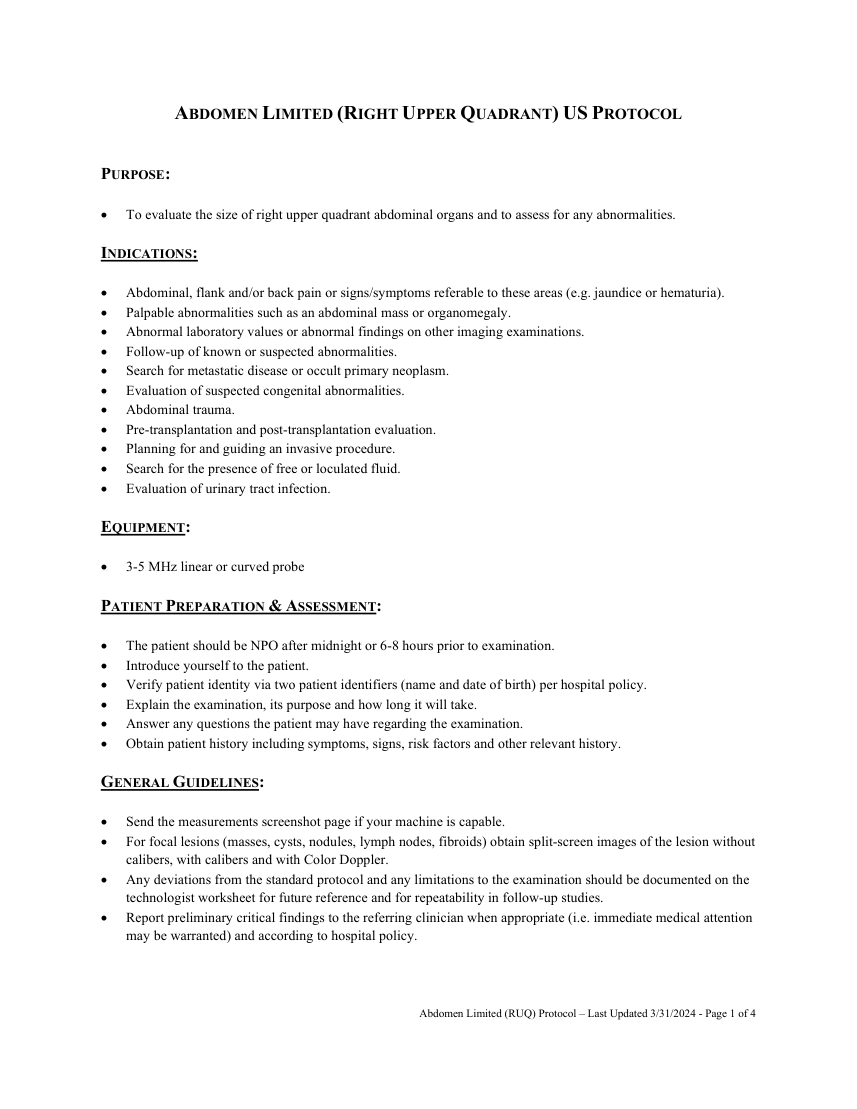 Abdomen țintit: cadran superior drept — pagina 1