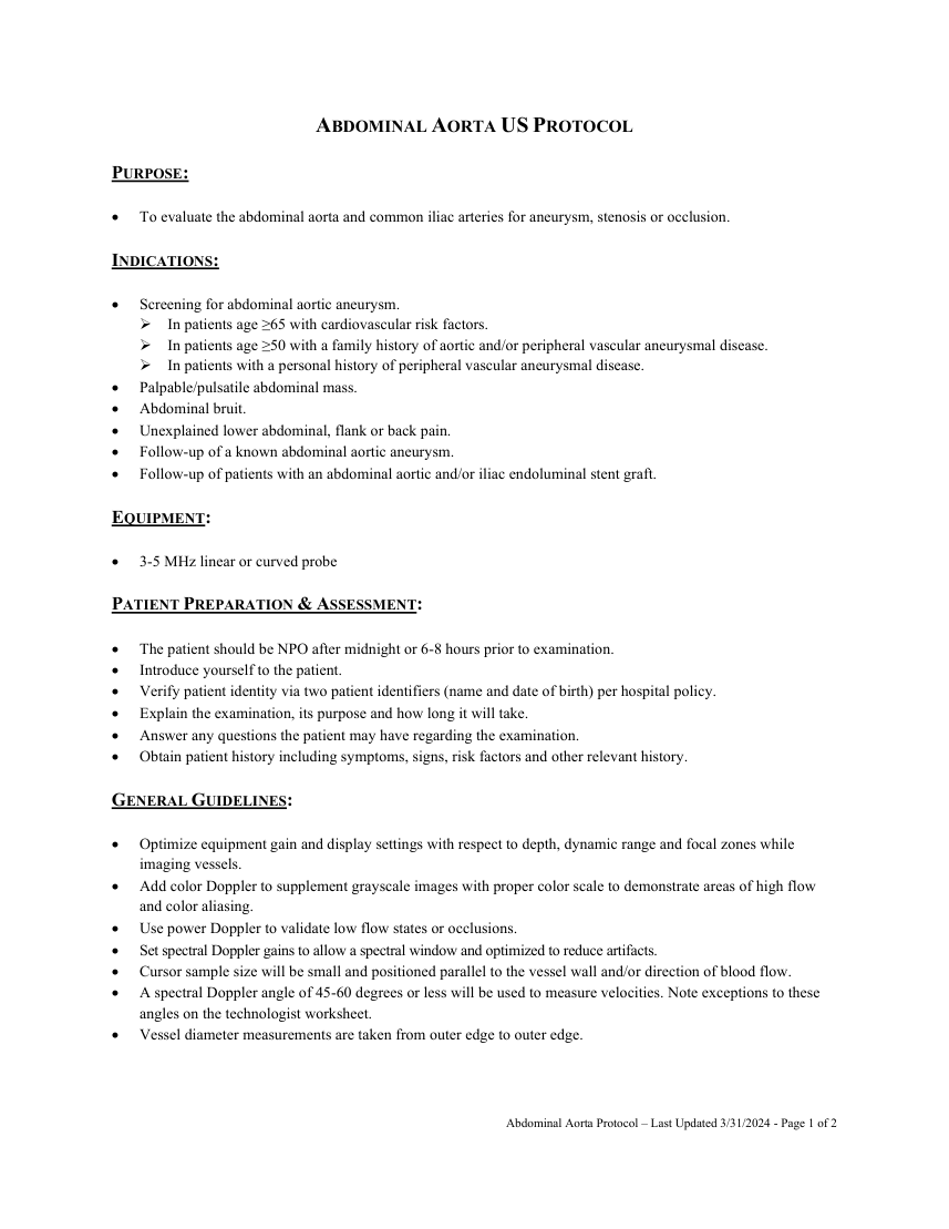 Aortă abdominală — pagina 1