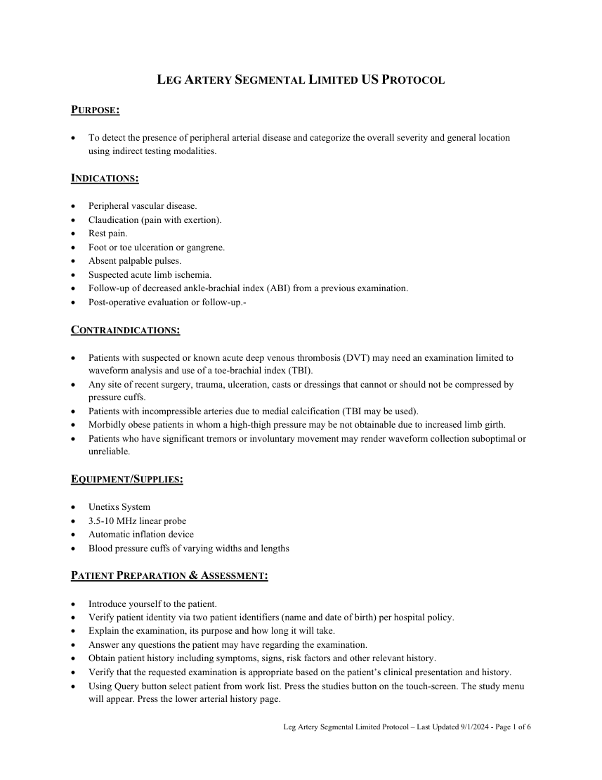 Presiuni segmentare limitate: membru inferior — pagina 1