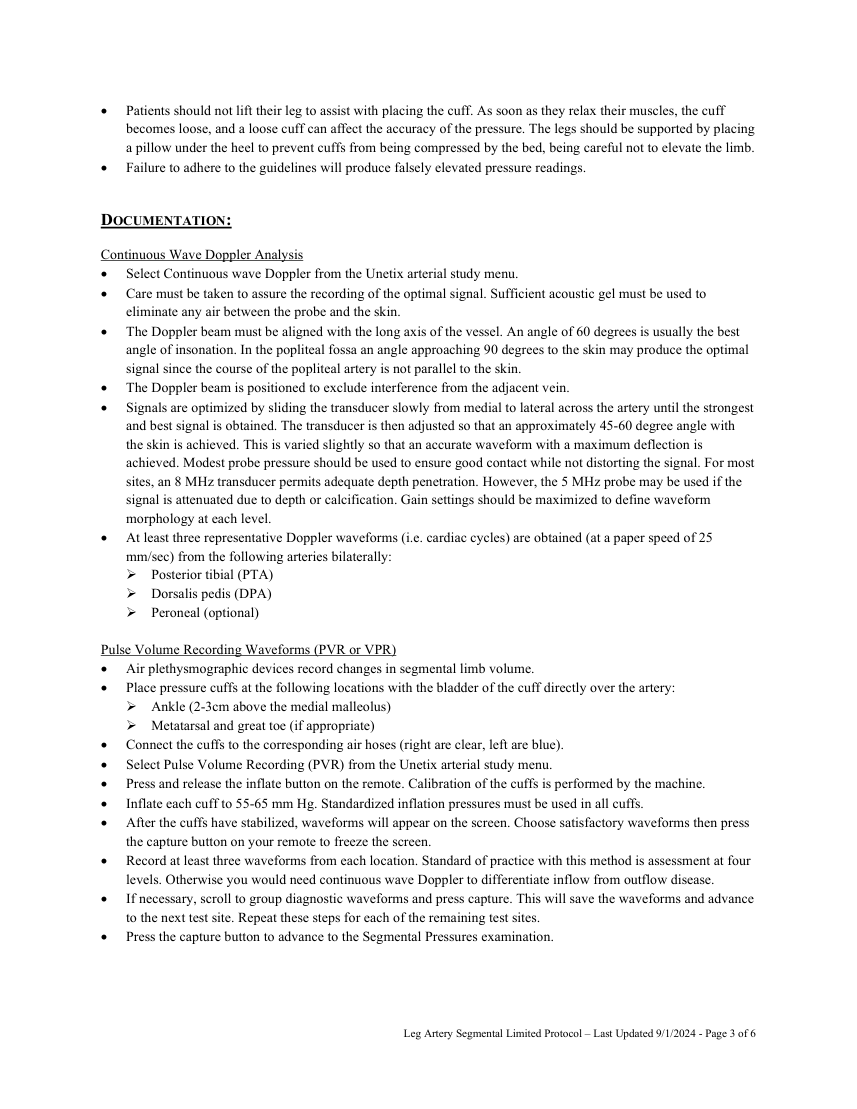 Presiuni segmentare limitate: membru inferior — pagina 3