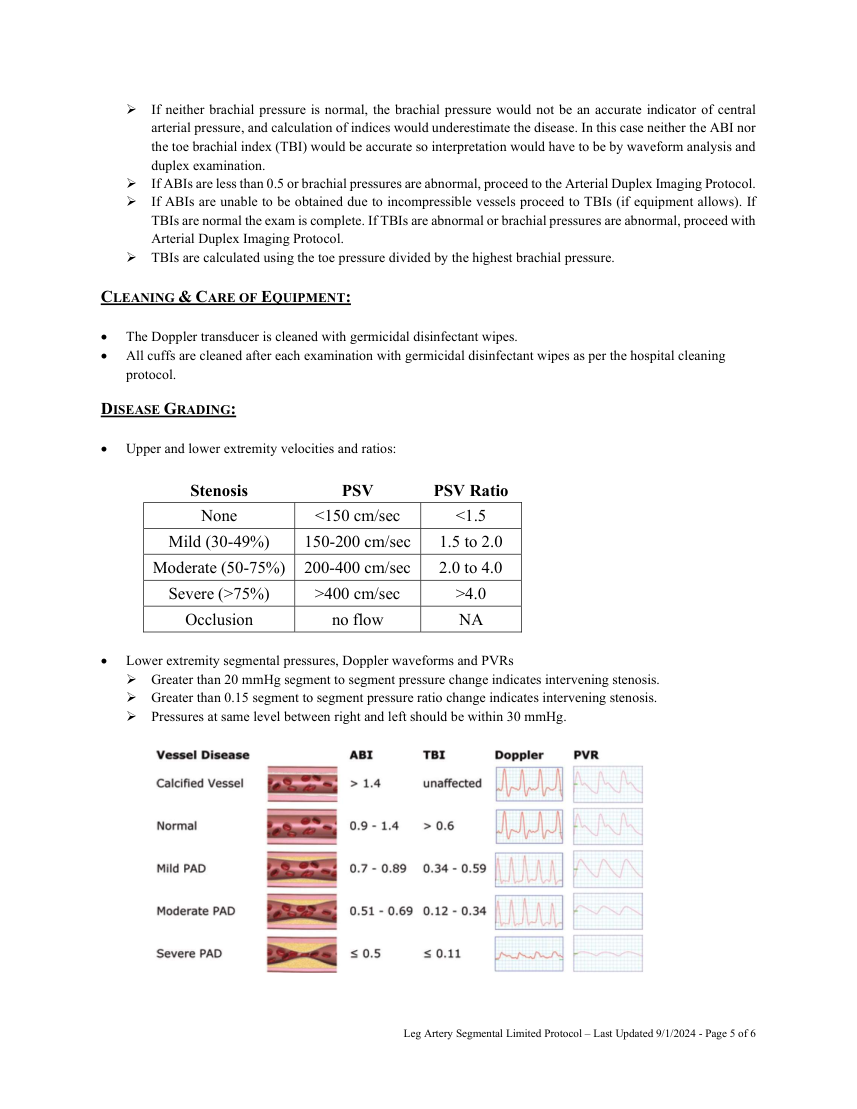 Presiuni segmentare limitate: membru inferior — pagina 5