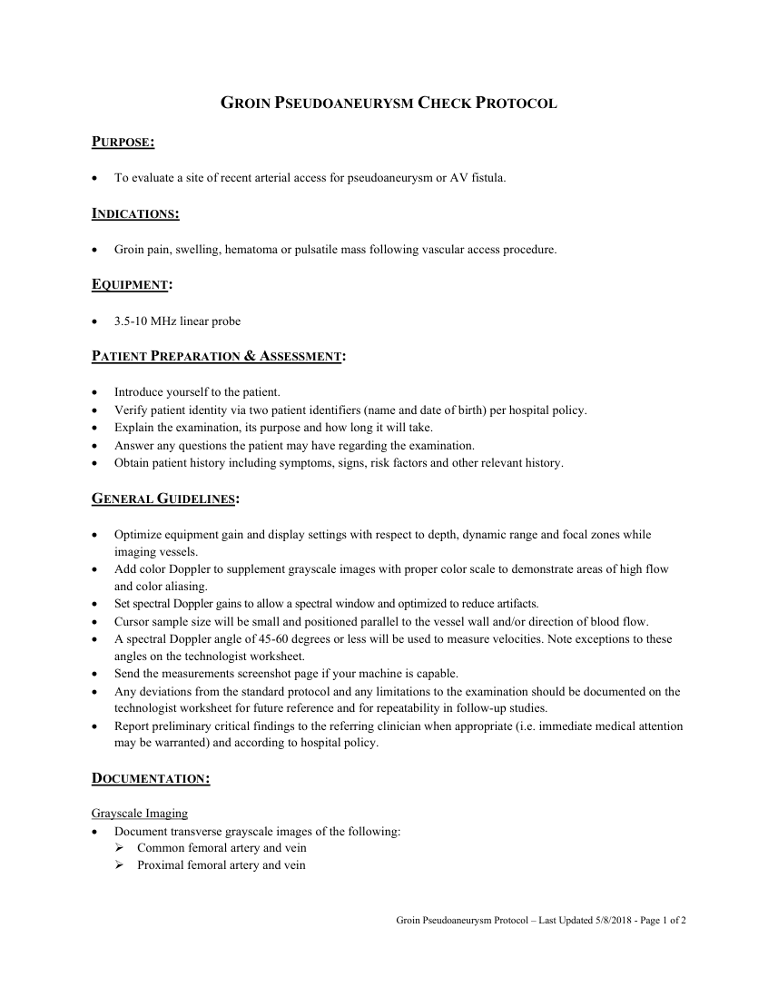 Pseudoanevrism inghinal — pagina 1