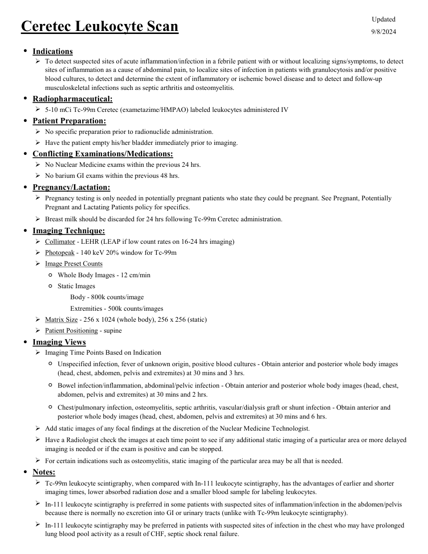 Leucocite marcate cu Ceretec — pagina 1