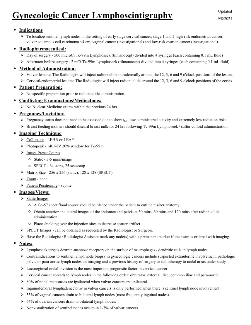 Limfoscintigrafie ginecologică — pagina 1