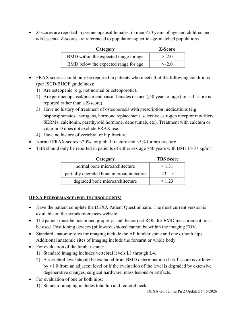 Densitometrie DEXA — pagina 2
