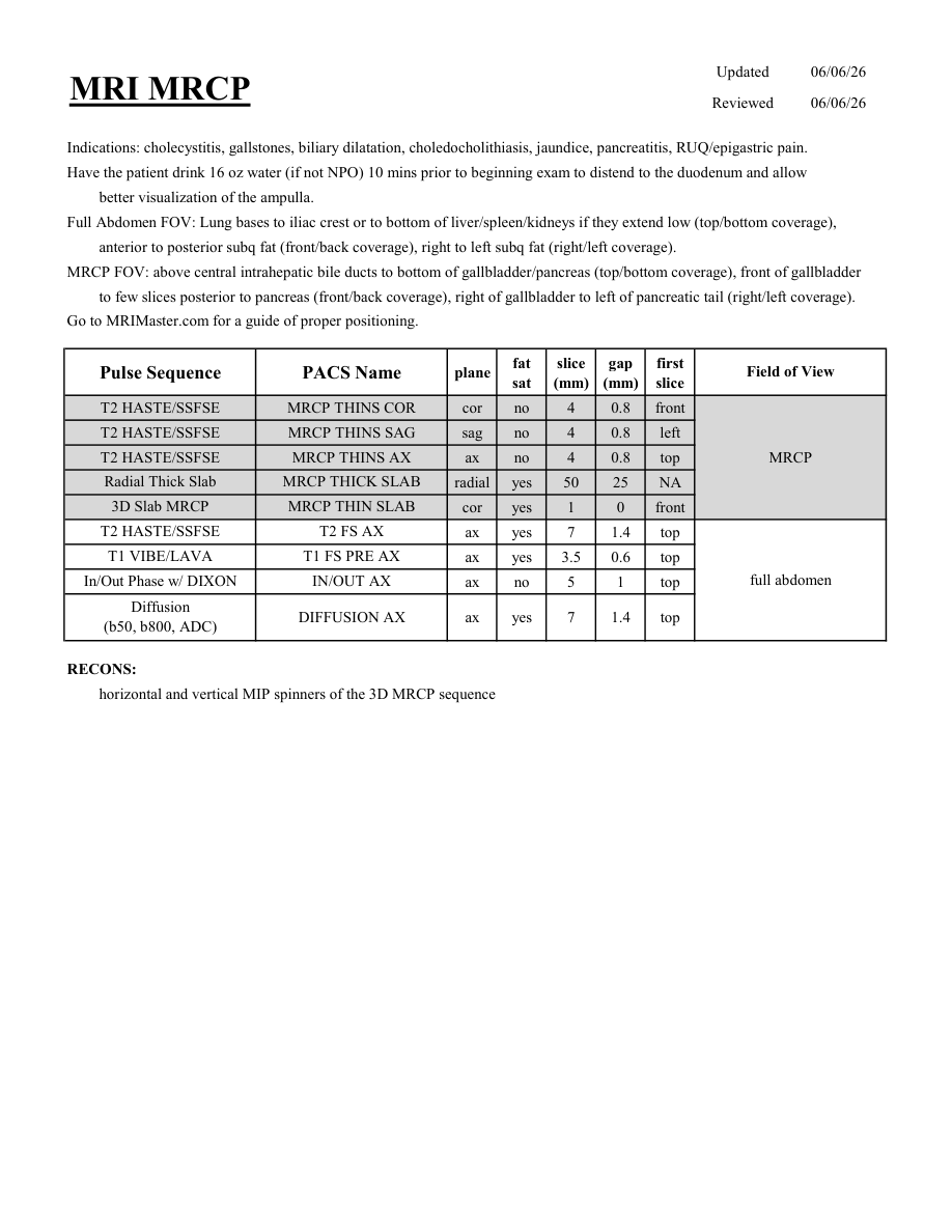 Colangio-IRM (MRCP) — pagina 1