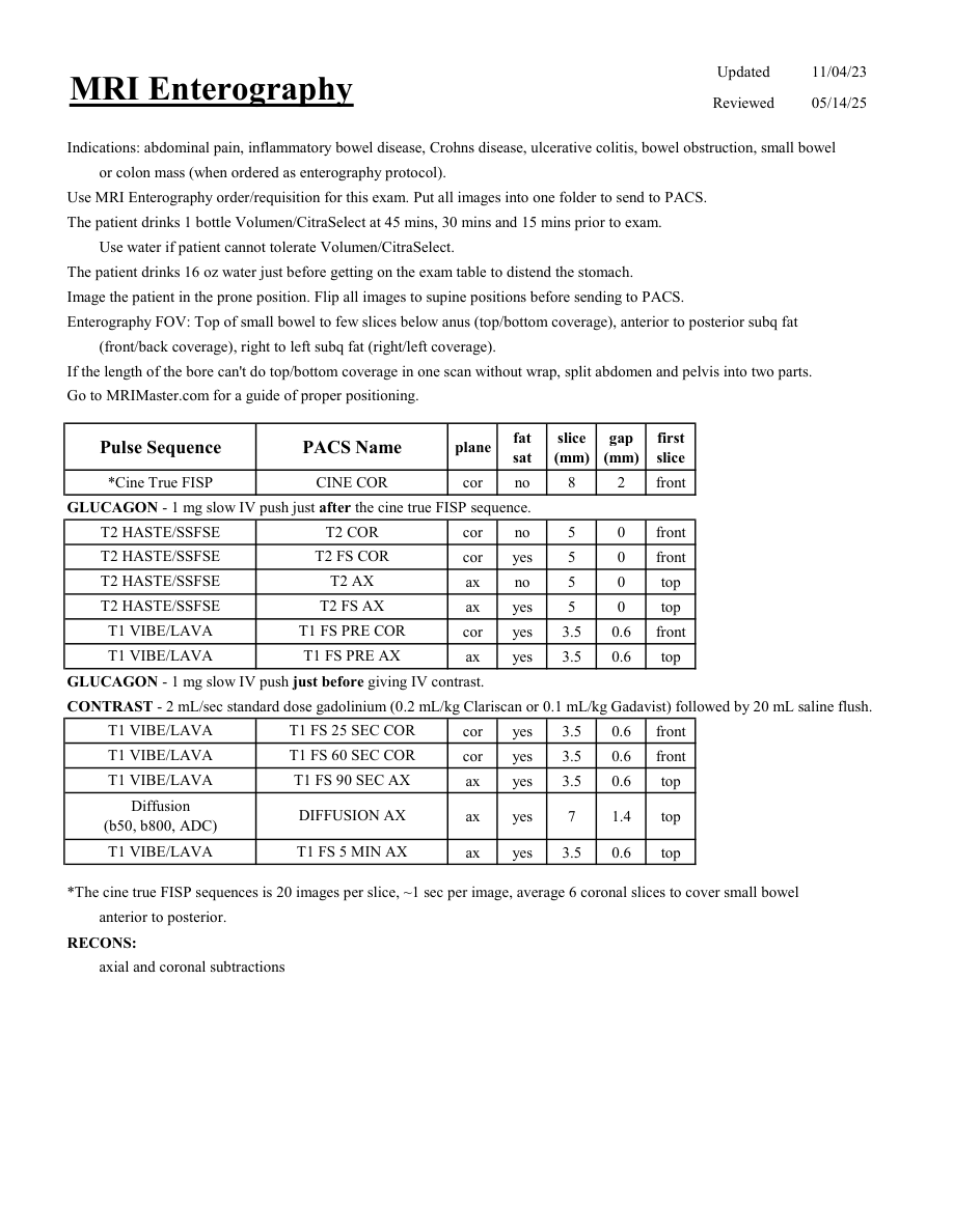 Enterografie IRM — pagina 1